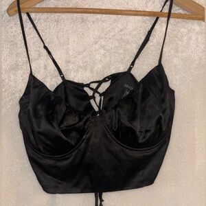 Black corset bustier top